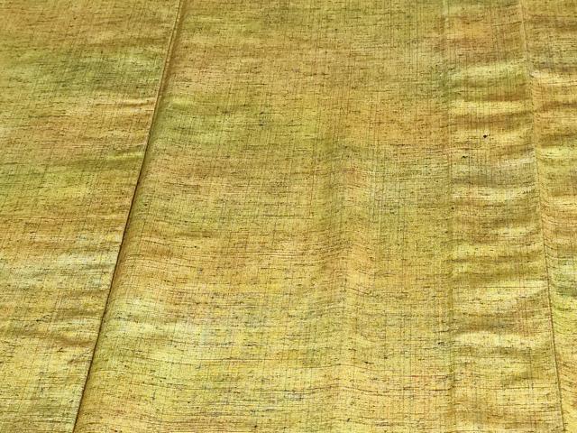 平和屋着物▽上質な紬　単衣　霞文　正絹　逸品　DAAV9637sf