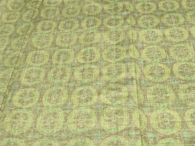 平和屋着物▽上質な紬 単衣 舞花文 正絹 逸品 DAAV9640sf