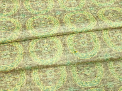 平和屋着物▽上質な紬 単衣 舞花文 正絹 逸品 DAAV9640sf