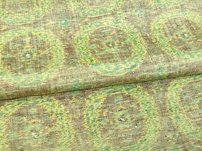 平和屋着物▽上質な紬 単衣 舞花文 正絹 逸品 DAAV9640sf