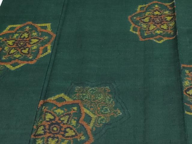 平和屋着物▽上質な紬 単衣 舞花文 正絹 逸品 DAAV9643sf