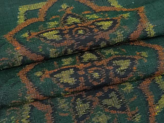 平和屋着物▽上質な紬 単衣 舞花文 正絹 逸品 DAAV9643sf