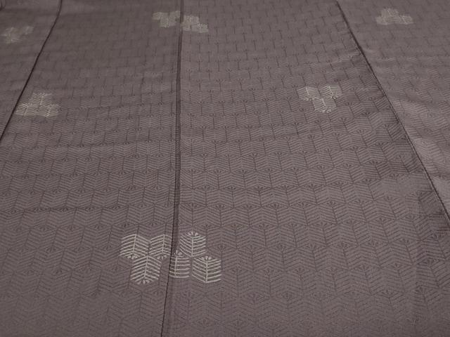 平和屋着物▽上質な小紋 単衣 松葉文 正絹 逸品 DAAV9644sf
