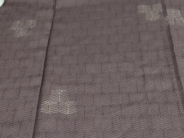 平和屋着物▽上質な小紋 単衣 松葉文 正絹 逸品 DAAV9644sf