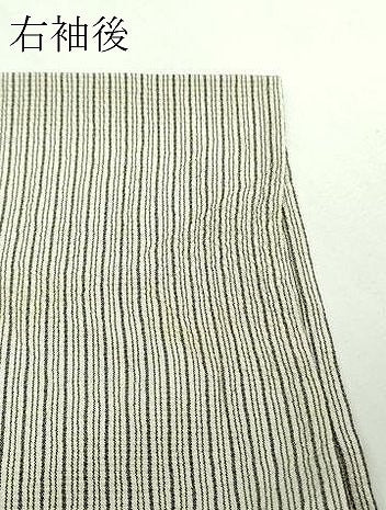平和屋着物▽上質なお召 単衣 間道 正絹 逸品 DAAV9645sf