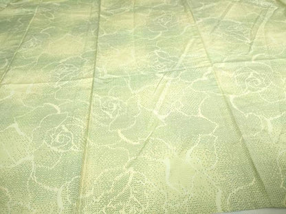 平和屋着物▽上質な紬 単衣 薔薇 正絹 逸品 DAAV9648sf