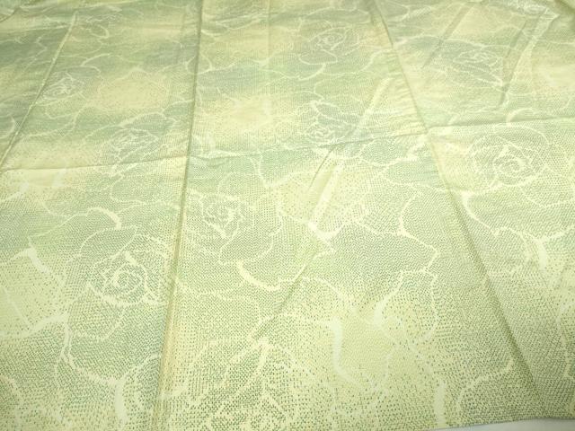 平和屋着物▽上質な紬 単衣 薔薇 正絹 逸品 DAAV9648sf