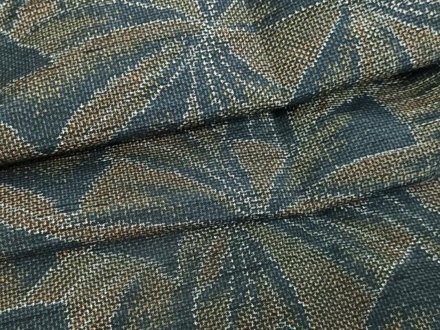 平和屋着物▽上質な紬 単衣 舞花文 正絹 逸品 DAAV9649sf