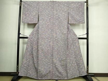 平和屋着物▽小紋 単衣 芝文 洗える着物 DAAV9650sf