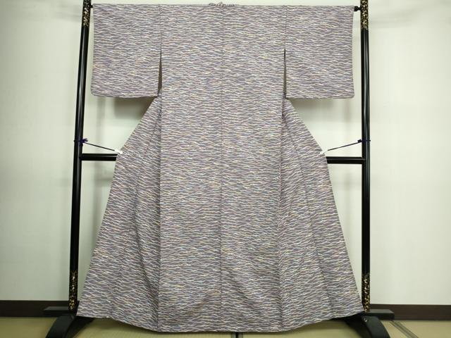 平和屋着物▽小紋 単衣 芝文 洗える着物 DAAV9650sf