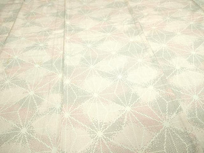 平和屋着物▽本塩沢 単衣 麻の葉文様 正絹 逸品 DAAV9651sf