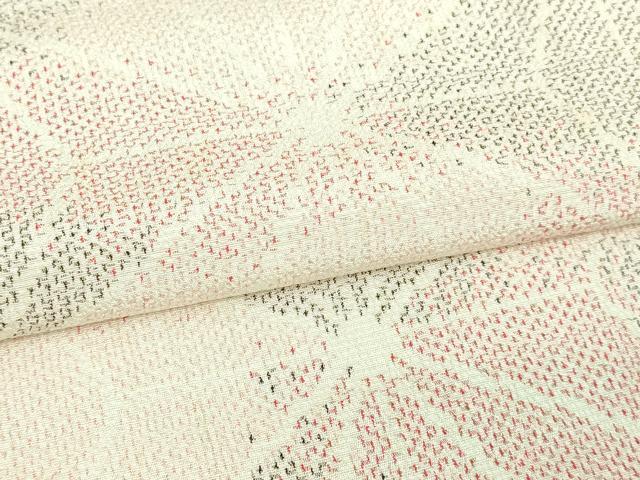 平和屋着物▽本塩沢 単衣 麻の葉文様 正絹 逸品 DAAV9651sf