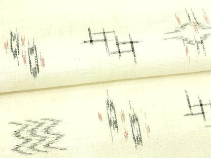 平和屋着物▽上質な紬　単衣　吉祥文　正絹　逸品　DAAV9652sf