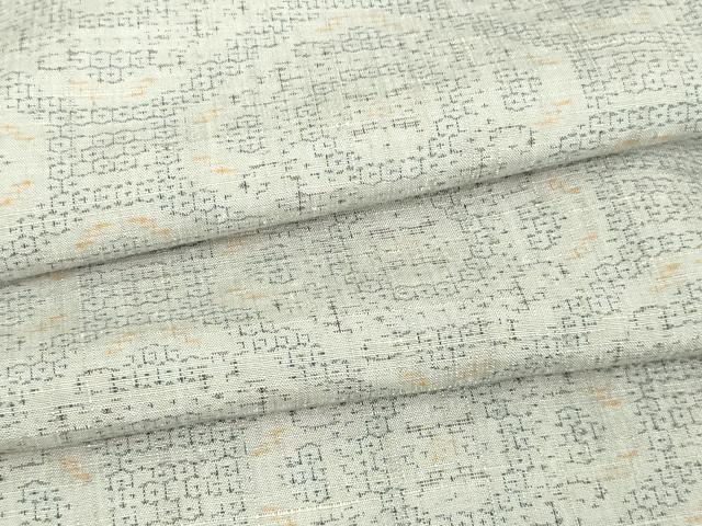 平和屋着物▽結城紬 単衣 花菱文 正絹 逸品 DAAV9654sf