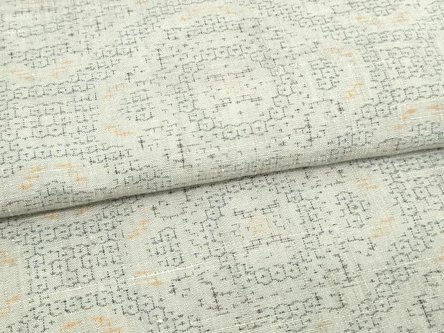 平和屋着物▽結城紬 単衣 花菱文 正絹 逸品 DAAV9654sf