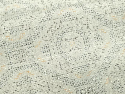 平和屋着物▽結城紬 単衣 花菱文 正絹 逸品 DAAV9654sf