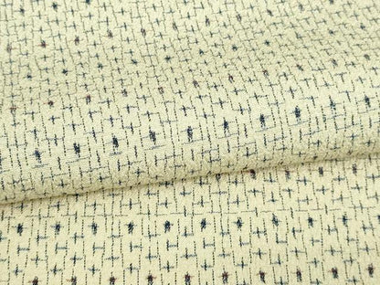 平和屋着物▽本塩沢 単衣 十字絣 正絹 逸品 DAAV9657sf