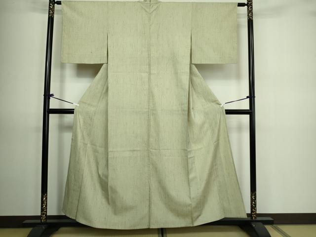 平和屋着物▽上質な紬 単衣 霞文 正絹 逸品 DAAV9659sf