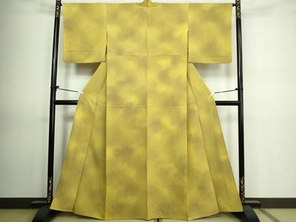 平和屋着物▽上質な小紋 単衣 霞文 暈し染め 正絹 逸品 未使用 DAAV9661sf