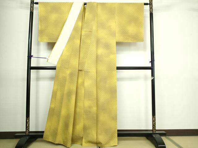 平和屋着物▽上質な小紋 単衣 霞文 暈し染め 正絹 逸品 未使用 DAAV9661sf