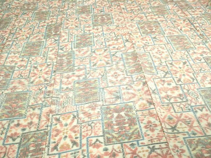 平和屋着物▽上質な紬 単衣 吉祥花文 正絹 逸品 DAAV9664sf