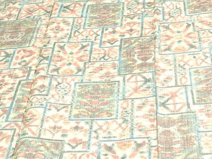 平和屋着物▽上質な紬 単衣 吉祥花文 正絹 逸品 DAAV9664sf