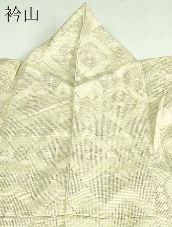 平和屋着物▽上質な紬 単衣 花菱文 正絹 逸品 DAAV9666sf