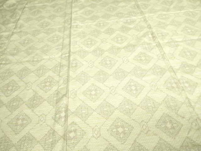 平和屋着物▽上質な紬 単衣 花菱文 正絹 逸品 DAAV9666sf