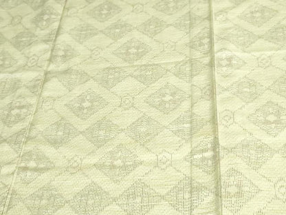 平和屋着物▽上質な紬 単衣 花菱文 正絹 逸品 DAAV9666sf