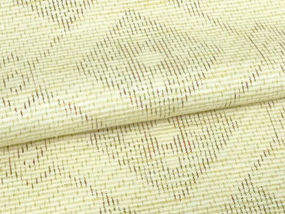 平和屋着物▽上質な紬 単衣 花菱文 正絹 逸品 DAAV9666sf