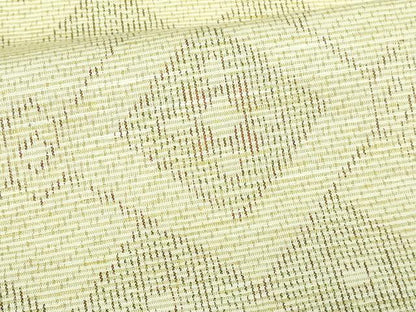 平和屋着物▽上質な紬 単衣 花菱文 正絹 逸品 DAAV9666sf