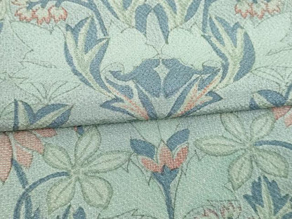 平和屋着物▽上質な小紋 単衣 花唐草文 正絹 逸品 DAAV9667sf
