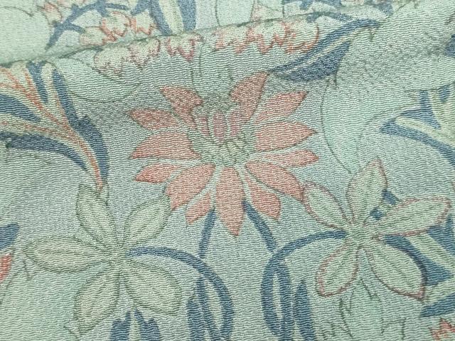 平和屋着物▽上質な小紋 単衣 花唐草文 正絹 逸品 DAAV9667sf