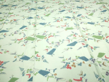 平和屋着物▽上質な小紋 単衣 枝花文 正絹 逸品 DAAV9668sf