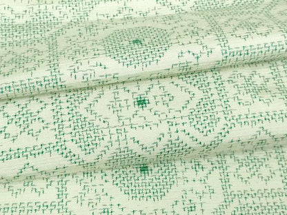 平和屋着物▽上質な紬　単衣　亀甲花文　正絹　逸品　DAAV9671sf