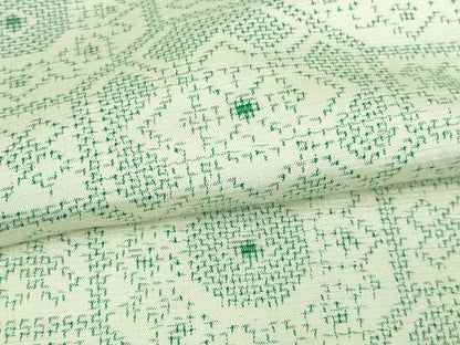 平和屋着物▽上質な紬　単衣　亀甲花文　正絹　逸品　DAAV9671sf