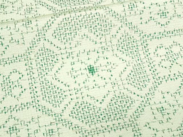平和屋着物▽上質な紬　単衣　亀甲花文　正絹　逸品　DAAV9671sf