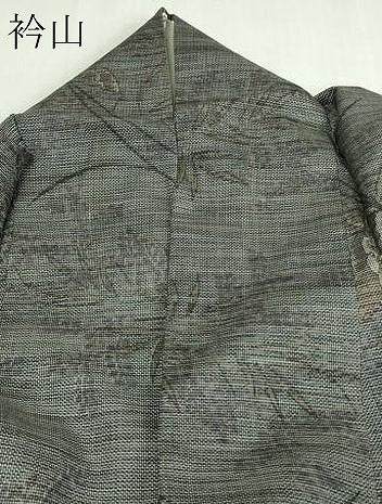 平和屋着物▽上質な紬 単衣 舞蝶文 正絹 逸品 DAAV9673sf