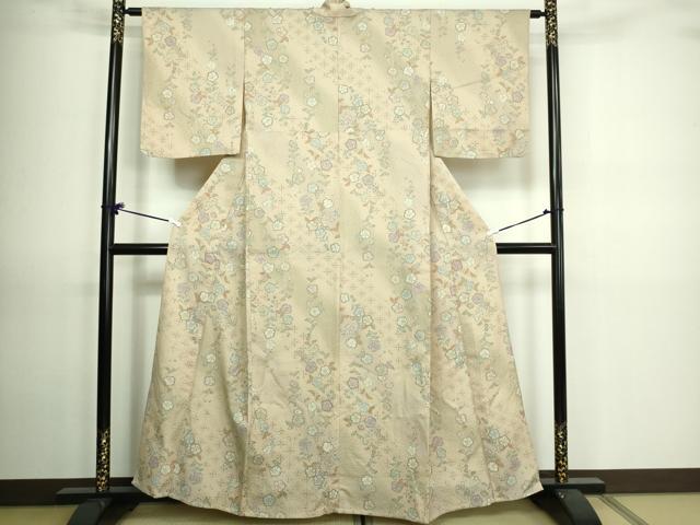 平和屋着物▽小紋 単衣 辻が花 暈し染め 洗える着物 DAAV9680sf