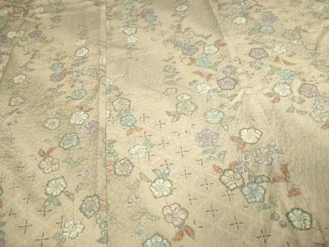 平和屋着物▽小紋 単衣 辻が花 暈し染め 洗える着物 DAAV9680sf