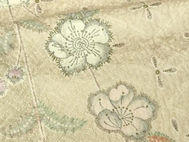 平和屋着物▽小紋 単衣 辻が花 暈し染め 洗える着物 DAAV9680sf