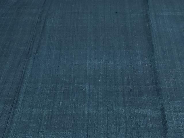 平和屋着物▽上質な紬 単衣 濃藍色 正絹 逸品 DAAV9681sf