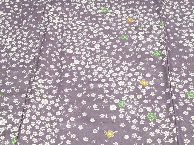 平和屋着物▽上質な小紋 単衣 舞花文 洗える着物 未使用 DAAV9682sf