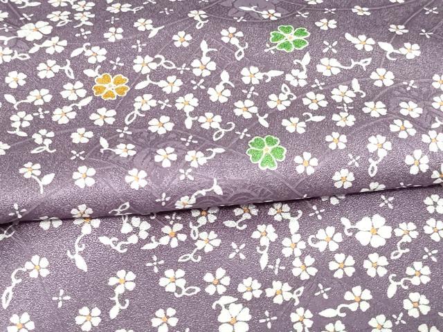 平和屋着物▽上質な小紋 単衣 舞花文 洗える着物 未使用 DAAV9682sf