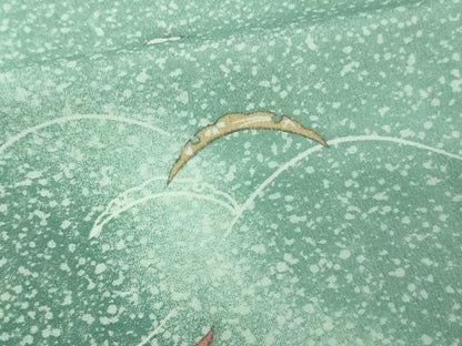 平和屋着物▽小紋 単衣 雪芝文 暈し染め 洗える着物 DAAV9686sf