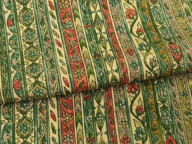平和屋着物▽上質な紬 単衣 花唐草間道 正絹 逸品 DAAV9694sf