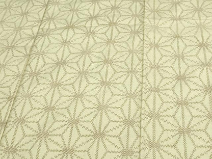 平和屋着物▽上質な紬 単衣 麻の葉文様 正絹 逸品 DAAV9695sf