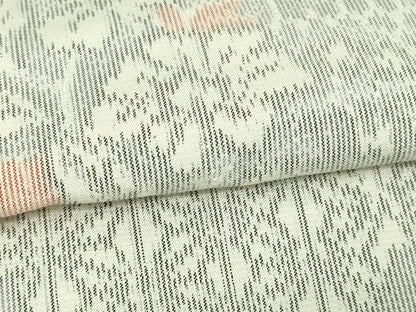 平和屋着物▽上質な紬 単衣 草花文 正絹 逸品 DAAV9696sf