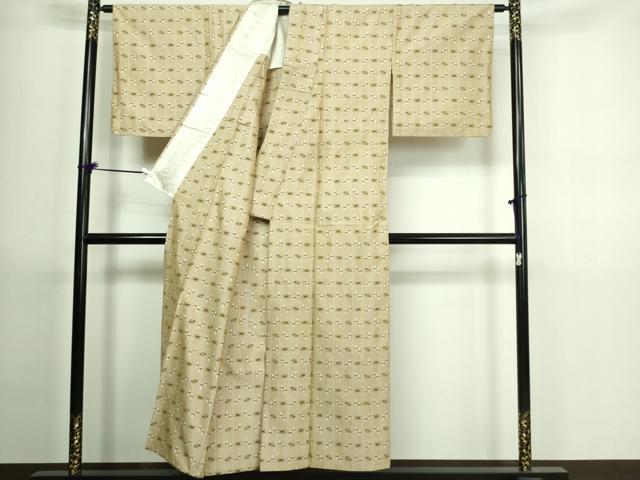平和屋着物▽本場琉球紬　単衣　吉祥文　正絹　逸品　DAAV9698sf