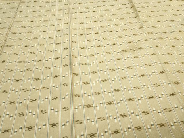 平和屋着物▽本場琉球紬　単衣　吉祥文　正絹　逸品　DAAV9698sf